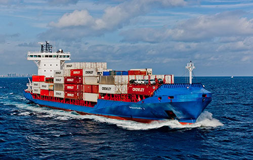 Crowley Ocean Transportation on Lift-On/Lift-Off (LoLo) Vessel